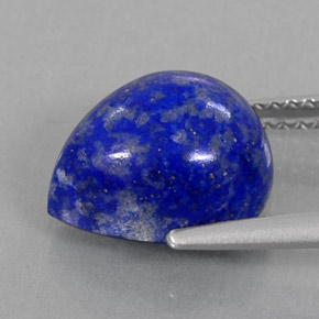 4.74캐럿 천연 로열 블루 라피스 라줄리, 배 모양, 11.1×9.2 mm, 불투명체