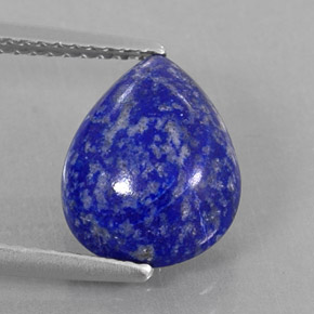 3.72캐럿 천연 로열 블루 라피스 라줄리, 배 모양, 11.3×9.1 mm, 불투명체