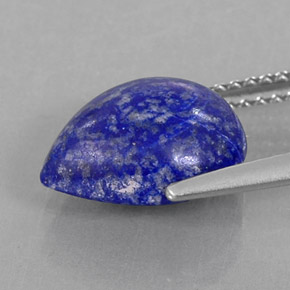 3.72캐럿 천연 로열 블루 라피스 라줄리, 배 모양, 11.3×9.1 mm, 불투명체