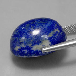 25.84캐럿 천연 로열 블루 라피스 라줄리, 타원형 컷, 18.8×14.9 mm, 불투명체