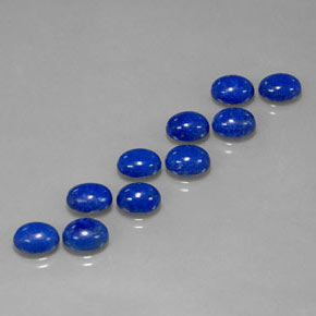 캐럿 천연 로열 블루 라피스 라줄리 보석, 타원형 컷, 8.1×6.1 mm, 불투명체