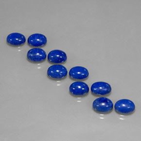 캐럿 천연 로열 블루 라피스 라줄리 보석, 타원형 컷, 8.1×6.1 mm, 불투명체