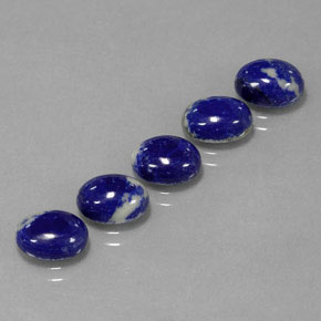캐럿 천연 로열 블루 라피스 라줄리 보석, 타원형 컷, 8.2×6.2 mm, 불투명체
