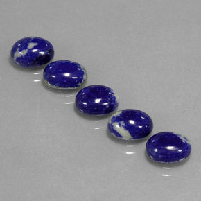 캐럿 천연 로열 블루 라피스 라줄리 보석, 타원형 컷, 8.2×6.2 mm, 불투명체