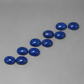 캐럿 천연 로열 블루 라피스 라줄리 보석, 타원형 컷, 8.1×6.1 mm, 불투명체