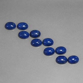 캐럿 천연 로열 블루 라피스 라줄리 보석, 타원형 컷, 8.1×6.1 mm, 불투명체