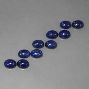 캐럿 천연 로열 블루 라피스 라줄리 보석, 타원형 컷, 8.1×6.1 mm, 불투명체