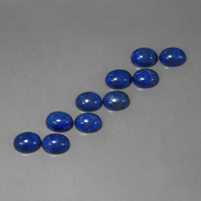 캐럿 천연 로열 블루 라피스 라줄리 보석, 타원형 컷, 8.1×6.1 mm, 불투명체