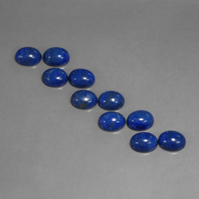 캐럿 천연 로열 블루 라피스 라줄리 보석, 타원형 컷, 8.1×6.1 mm, 불투명체