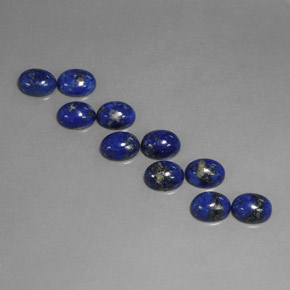 캐럿 천연 로열 블루 라피스 라줄리 보석, 타원형 컷, 8.1×6.1 mm, 불투명체