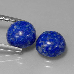 캐럿 천연 로열 블루 라피스 라줄리 보석, 라운드 컷, 7.94 mm, 불투명체