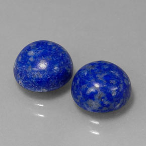 캐럿 천연 로열 블루 라피스 라줄리 보석, 라운드 컷, 7.94 mm, 불투명체