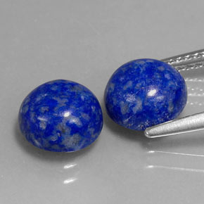 캐럿 천연 로열 블루 라피스 라줄리 보석, 라운드 컷, 7.94 mm, 불투명체