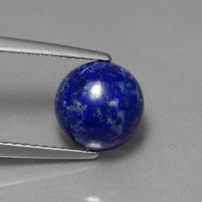 2.66캐럿 천연 로열 블루 라피스 라줄리, 라운드 컷, 8.18 mm, 불투명체