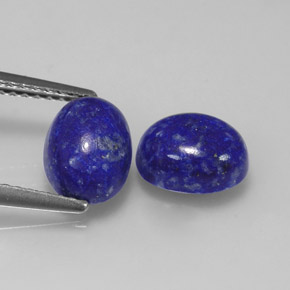 캐럿 천연 로열 블루 라피스 라줄리 보석, 타원형 컷, 8.1×6.3 mm, 불투명체