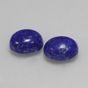 캐럿 천연 로열 블루 라피스 라줄리 보석, 타원형 컷, 8.1×6.3 mm, 불투명체