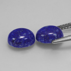 캐럿 천연 로열 블루 라피스 라줄리 보석, 타원형 컷, 8.1×6.3 mm, 불투명체