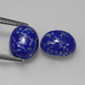 캐럿 천연 로열 블루 라피스 라줄리 보석, 타원형 컷, 8.9×7 mm, 불투명체