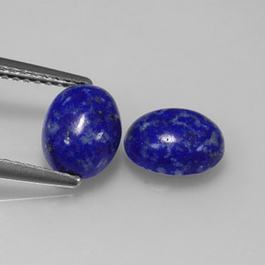캐럿 천연 로열 블루 라피스 라줄리 보석, 타원형 컷, 7.9×6.2 mm, 불투명체
