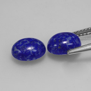 캐럿 천연 로열 블루 라피스 라줄리 보석, 타원형 컷, 7.9×6.2 mm, 불투명체
