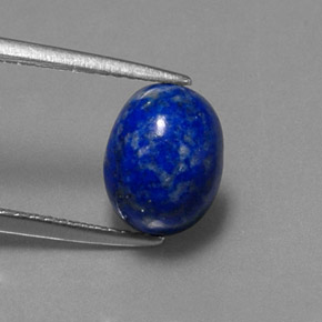 2.91캐럿 천연 로열 블루 라피스 라줄리, 타원형 컷, 9.2×7.2 mm, 불투명체