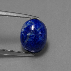 2.82캐럿 천연 로열 블루 라피스 라줄리, 타원형 컷, 9.2×7.3 mm, 불투명체
