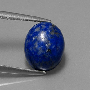 3.46캐럿 천연 로열 블루 라피스 라줄리, 타원형 컷, 10×8.1 mm, 불투명체