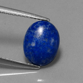 2.15캐럿 천연 로열 블루 라피스 라줄리, 타원형 컷, 9.8×7.7 mm, 불투명체