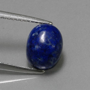 2.89캐럿 천연 로열 블루 라피스 라줄리, 타원형 컷, 9.3×7.2 mm, 불투명체