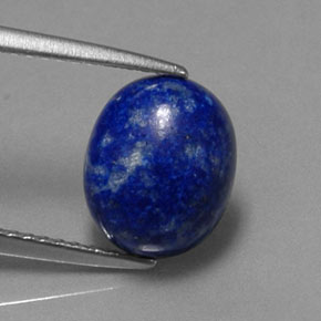 3.23캐럿 천연 로열 블루 라피스 라줄리, 타원형 컷, 10.1×8.2 mm, 불투명체