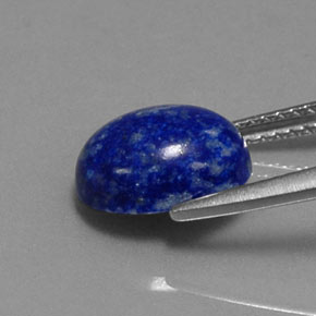 3.23캐럿 천연 로열 블루 라피스 라줄리, 타원형 컷, 10.1×8.2 mm, 불투명체