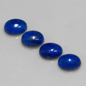 캐럿 천연 로열 블루 라피스 라줄리 보석, 타원형 컷, 8.1×6.1 mm, 불투명체