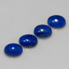캐럿 천연 로열 블루 라피스 라줄리 보석, 타원형 컷, 8.1×6.1 mm, 불투명체