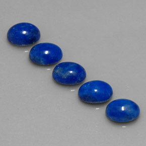 캐럿 천연 로열 블루 라피스 라줄리 보석, 타원형 컷, 8×6 mm, 불투명체