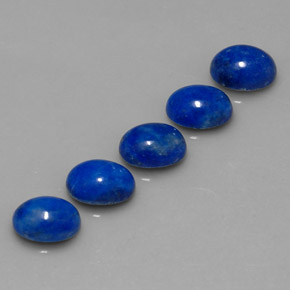 캐럿 천연 로열 블루 라피스 라줄리 보석, 타원형 컷, 8×6 mm, 불투명체