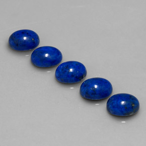 캐럿 천연 로열 블루 라피스 라줄리 보석, 타원형 컷, 8.1×6 mm, 불투명체