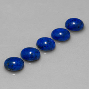 캐럿 천연 로열 블루 라피스 라줄리 보석, 타원형 컷, 8.1×6 mm, 불투명체