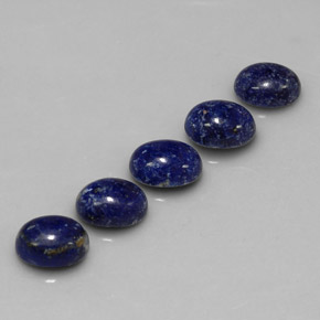 캐럿 천연 로열 블루 라피스 라줄리 보석, 타원형 컷, 8.2×6.2 mm, 불투명체