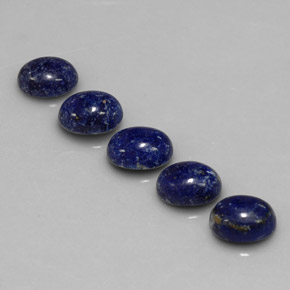 캐럿 천연 로열 블루 라피스 라줄리 보석, 타원형 컷, 8.2×6.2 mm, 불투명체
