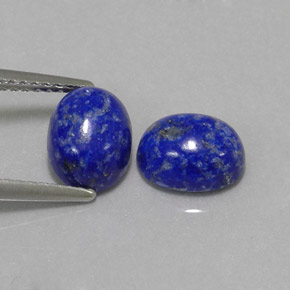 캐럿 천연 로열 블루 라피스 라줄리 보석, 타원형 컷, 8.1×6.4 mm, 불투명체