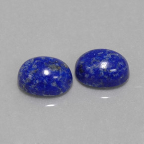 캐럿 천연 로열 블루 라피스 라줄리 보석, 타원형 컷, 8.1×6.4 mm, 불투명체