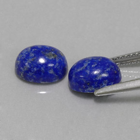 캐럿 천연 로열 블루 라피스 라줄리 보석, 타원형 컷, 8.1×6.4 mm, 불투명체