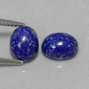 캐럿 천연 로열 블루 라피스 라줄리 보석, 타원형 컷, 8×6.2 mm, 불투명체