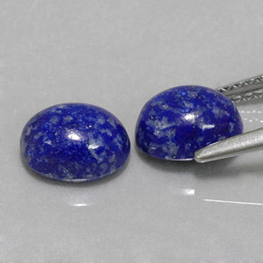 캐럿 천연 로열 블루 라피스 라줄리 보석, 타원형 컷, 8×6.2 mm, 불투명체
