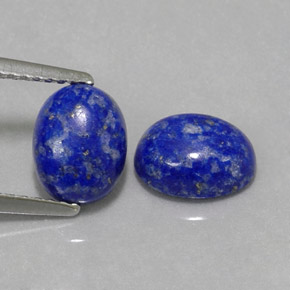 캐럿 천연 로열 블루 라피스 라줄리 보석, 타원형 컷, 8.1×6.3 mm, 불투명체