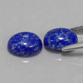 캐럿 천연 로열 블루 라피스 라줄리 보석, 타원형 컷, 8.1×6.3 mm, 불투명체