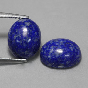 캐럿 천연 로열 블루 라피스 라줄리 보석, 타원형 컷, 10×8.1 mm, 불투명체