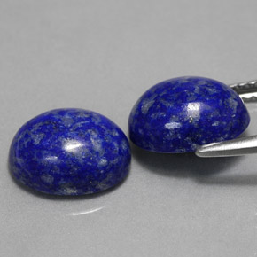 캐럿 천연 로열 블루 라피스 라줄리 보석, 타원형 컷, 10×8.1 mm, 불투명체