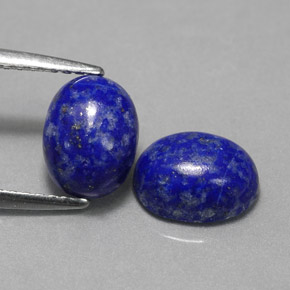 캐럿 천연 로열 블루 라피스 라줄리 보석, 타원형 컷, 8.1×6.2 mm, 불투명체
