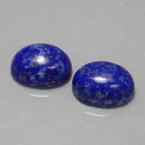 캐럿 천연 로열 블루 라피스 라줄리 보석, 타원형 컷, 8.1×6.2 mm, 불투명체